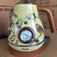 Bouilloire électrique rétro de 1,7 l, pour faire bouillir de l'eau avec thermomètre, arrêt automatique, théière en acier inoxydable 304, outils de cuisine, 1850W 4