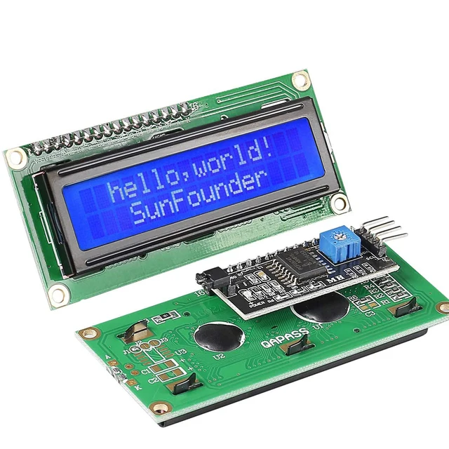 Display LCD 1602 Con Backlight Blu Per Arduino - Modulo I2C, 2 Pezzi