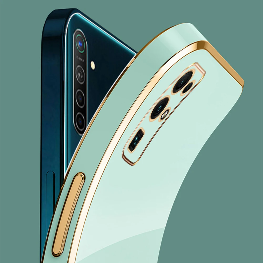 Luxury Square Plating Shockproof Back Cover