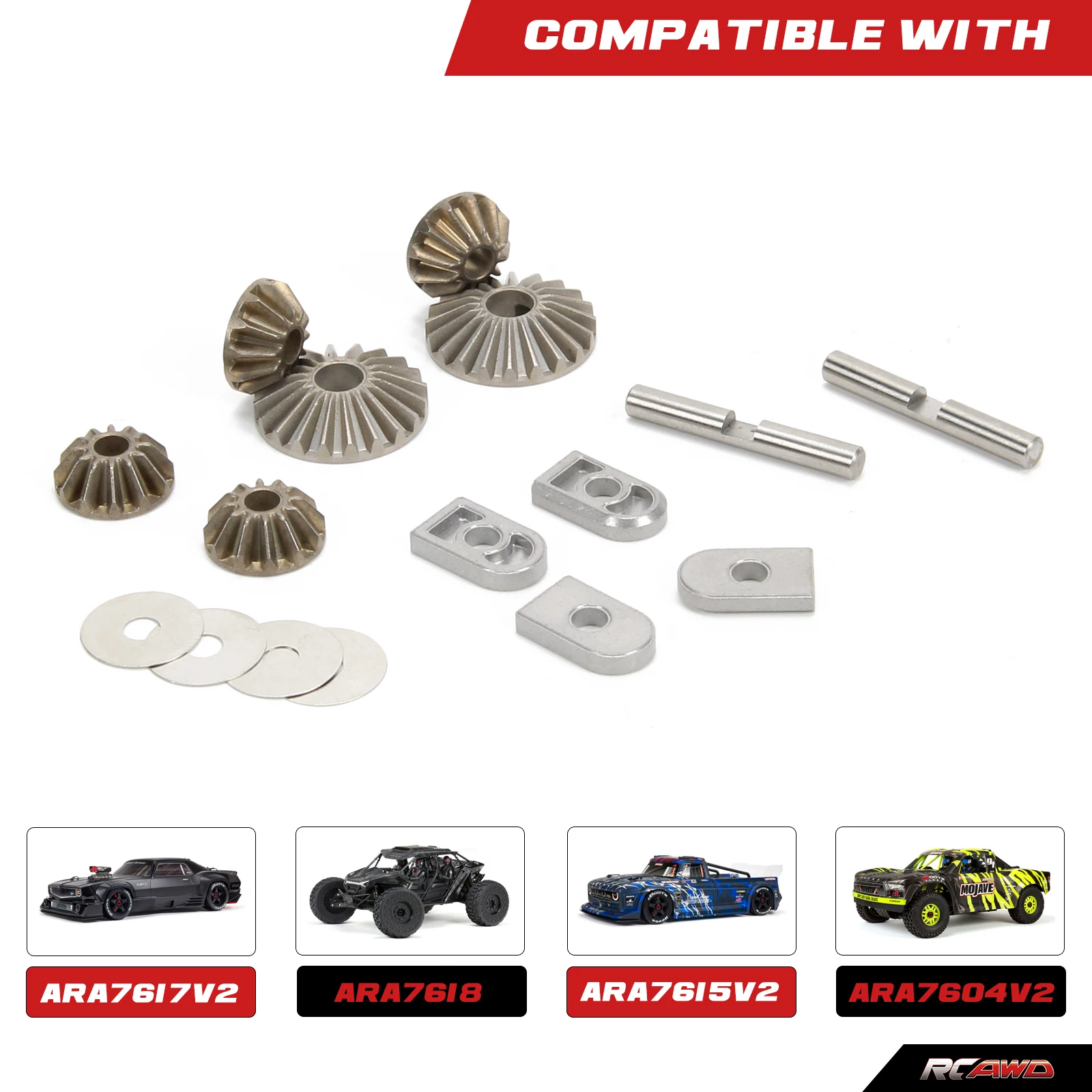 20CrMo Stahl Differenzial Getriebesatz Für Arrma 1:8 Modelle - 29mm Diff-Gehäuse, Schwarz