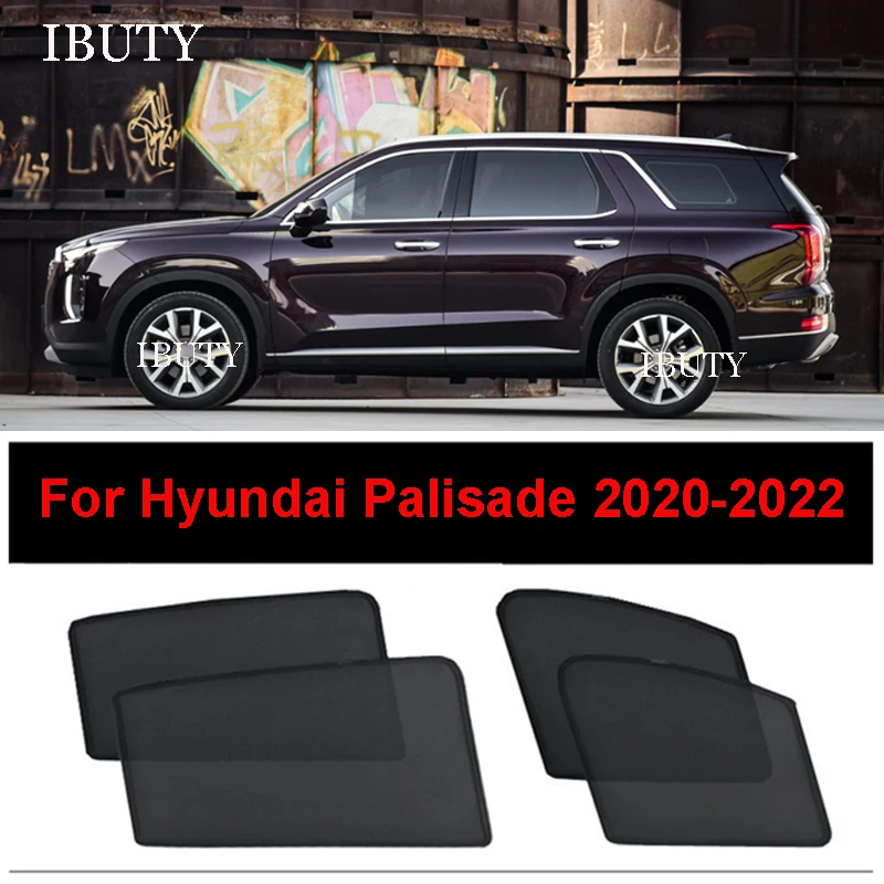 

For Hyundai Palisade 2020 2021 2022 Accessories Car Door Sunshade Visor Mesh Curtains Side Window Sun Shade UV Heat Sunshield