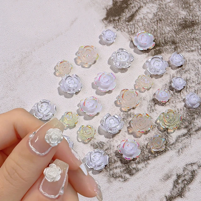 10g Multi-Size White Pearl Beads Nail Charms Imitation Pearl Resin Diamond  AB Rhinestones for Nails Semi Pearl Nail Beads Flatback Nail Rhinestones  Nail Gems Nail Decorations for Nail Art Gemstones Pearl White