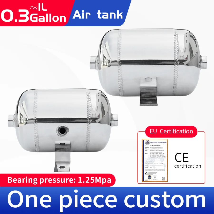 Tanque de Armazenamento de ar Pequeno Espelho de 1l Engrossado Vácuo Tanque de Pressão do Amortecedor Aço Inoxidável 1l-a b 304