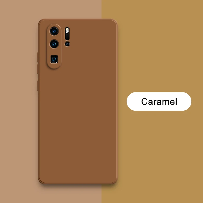 Luxury Square Liquid Silicone Cute Case - Soft Edge Protective Phone Back Cover