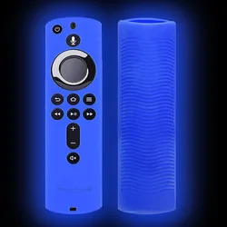 Silicone Shockproof Protective Cover for TV Stick Remote Control (Fluorescent Blue)