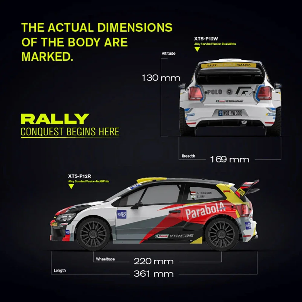 1/12 RC Electric Remote Control Model Car Rally Car XTS-P12 Brushless 4WD RTR Adult Children's Toys 1