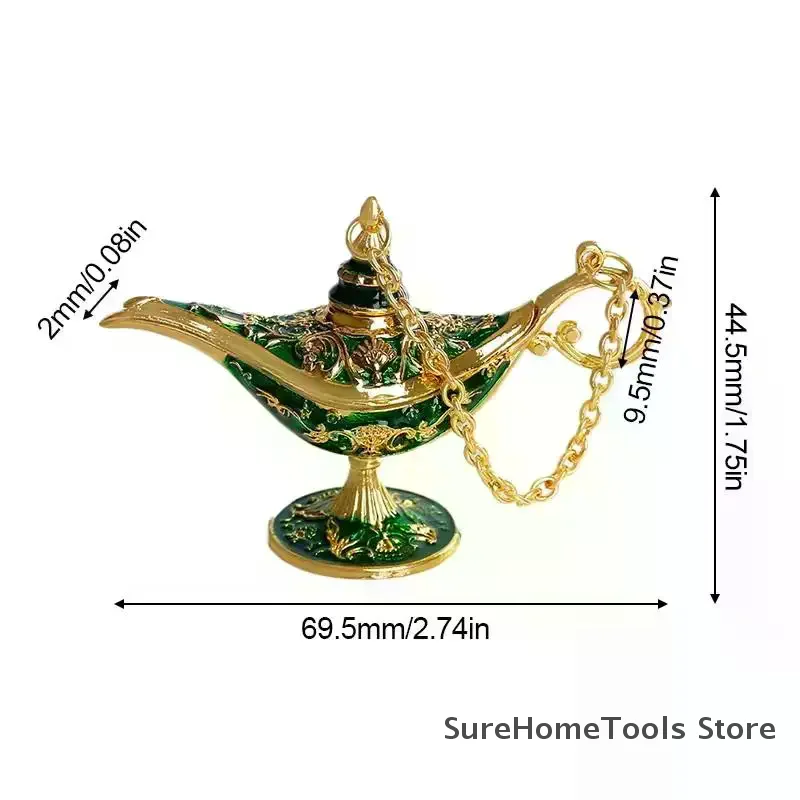 Aladdin Magic Lamp Alloy Decorative Crafts Ornaments Statue Wedding Holiday Party Home Living Room Desktop Decoration Crafts