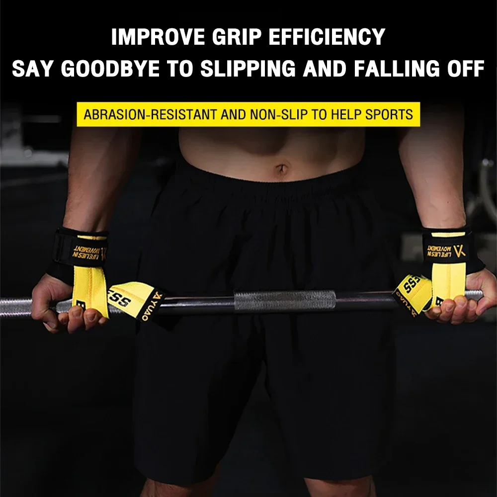 Antislip Lifting Wrist Strap Power-assisted Strap for Fitness Exercise deadlift weightlifting pull-ups Workout in the Gym【1Pair】 5