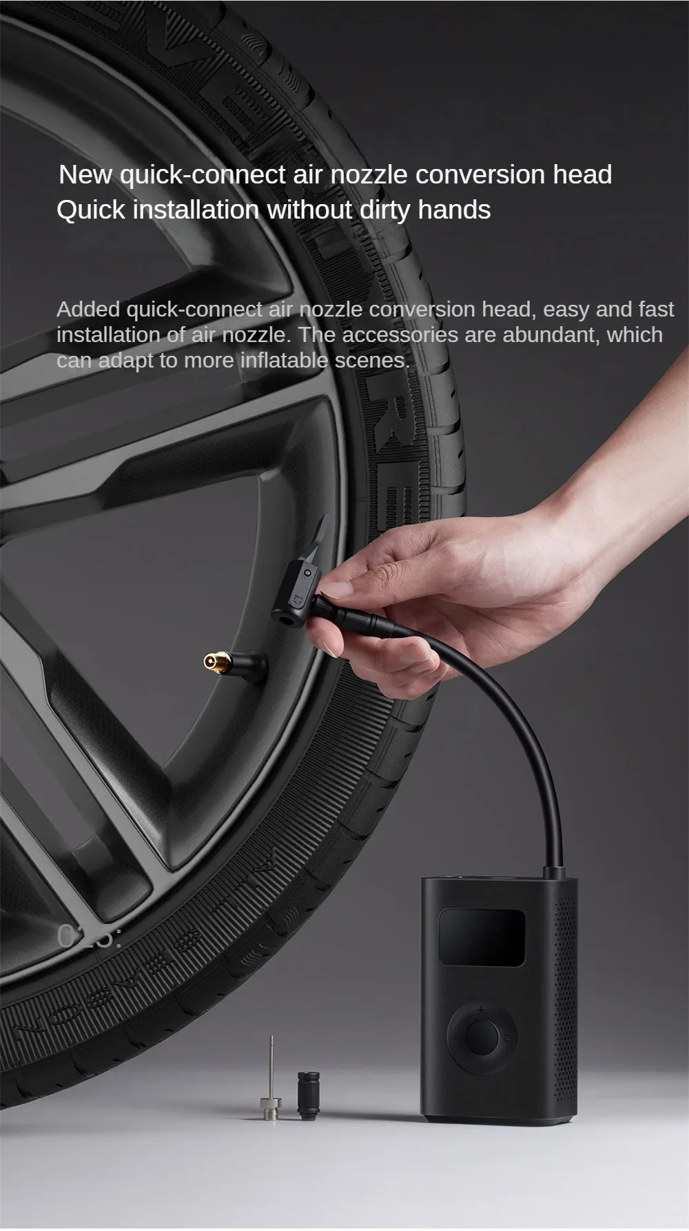 Compresor de aire eléctrico portátil Xiaomi Air Compressor 2 - XIAOMI  ACCESORIOS BICICLETA - Megatone