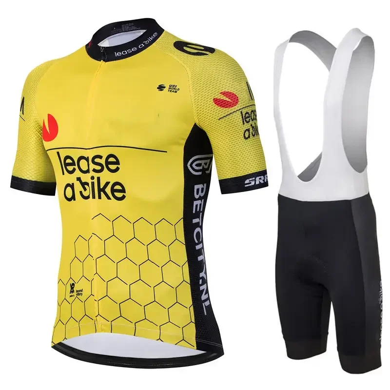 2025 Pro Team Jumbo Cycling Jersey Set Breathable Mtb Maillot Ciclismo Hombre Outdoor Sports Bib Pant Summer Bicycle Clothing 2