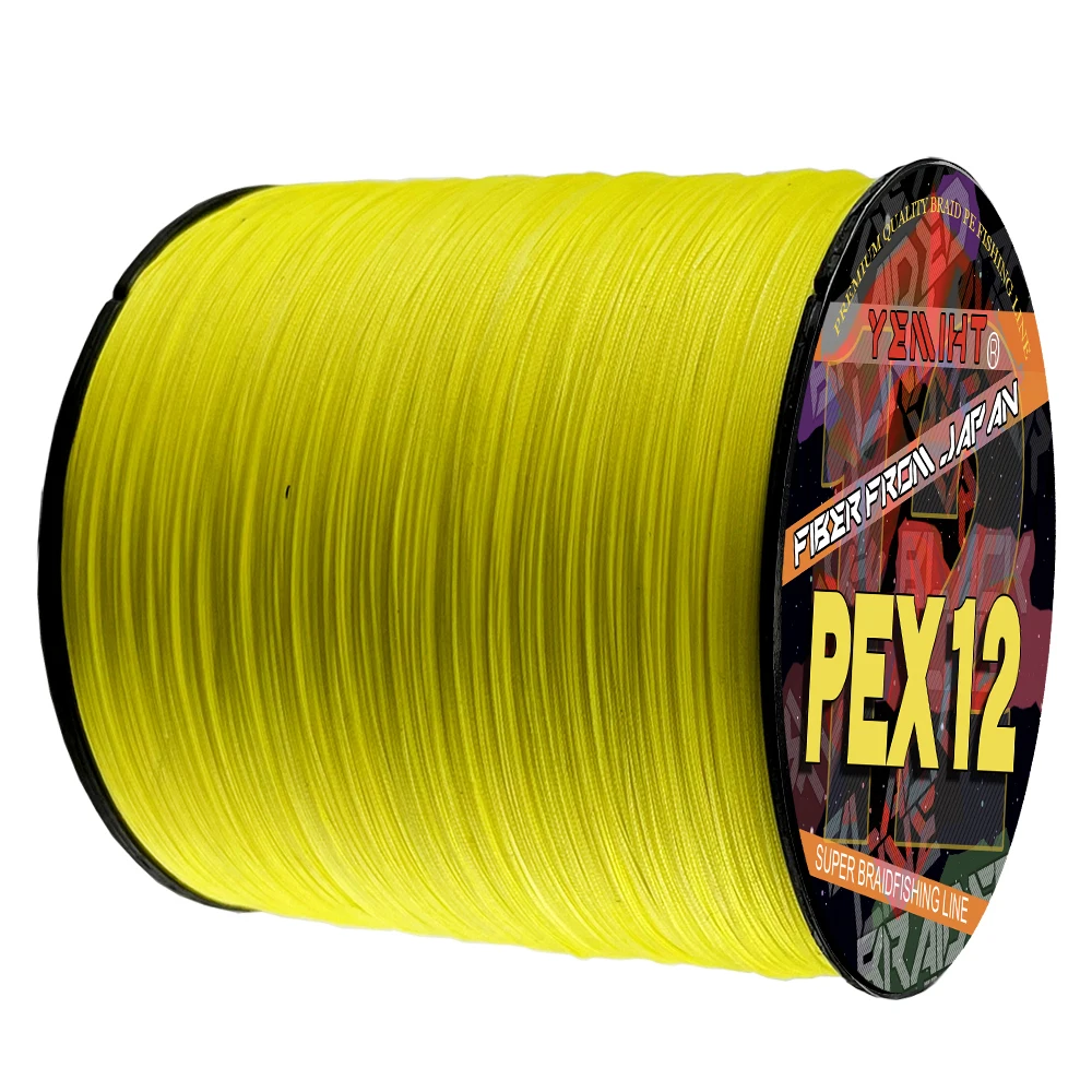 

Braided 12 Strands 1000M Super Smooth Fly Fishing Line Multifilament Wire Pesca 25-120LB Carp Bass Saltwater Weave Extreme Pull