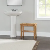 Bracken Bathroom Stool with Shelf, 18" Seat Height, 2