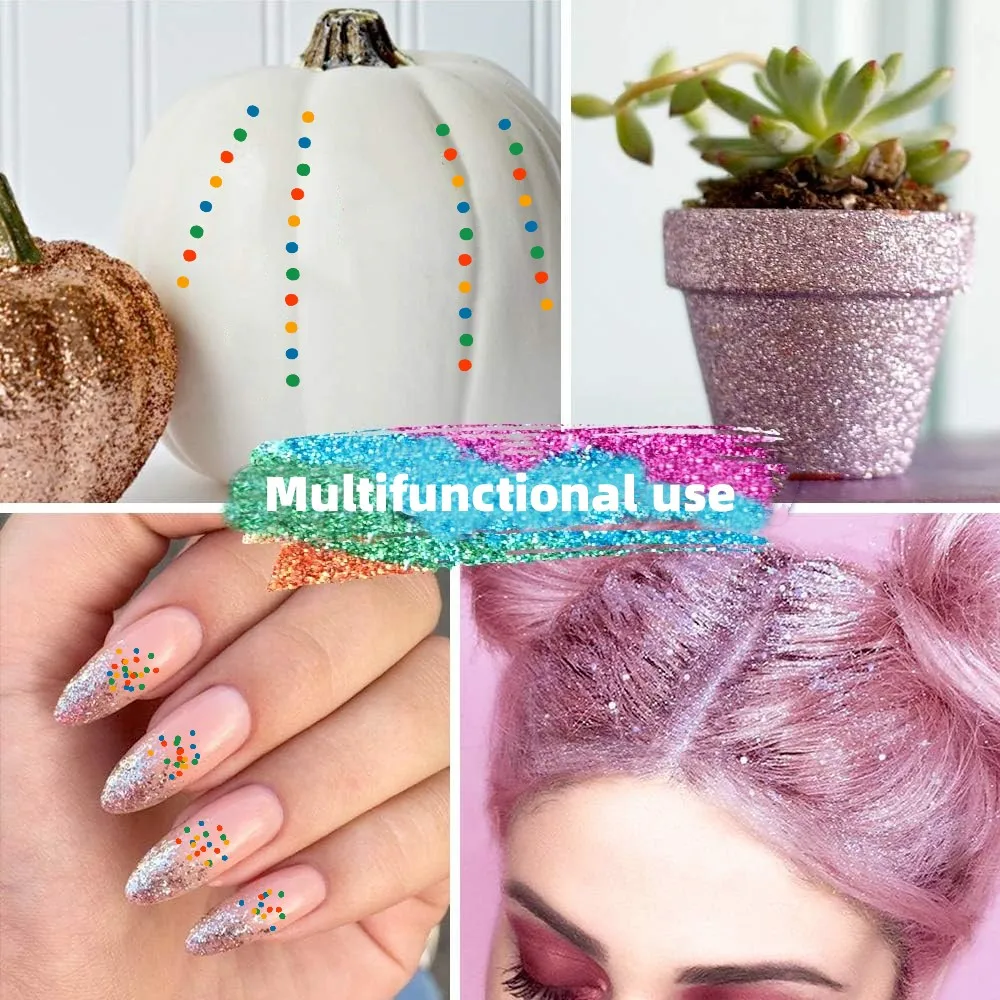 Holographic Laser Extra Fine Glitter Powder for Dazzling Nail Art and DIY Crafts