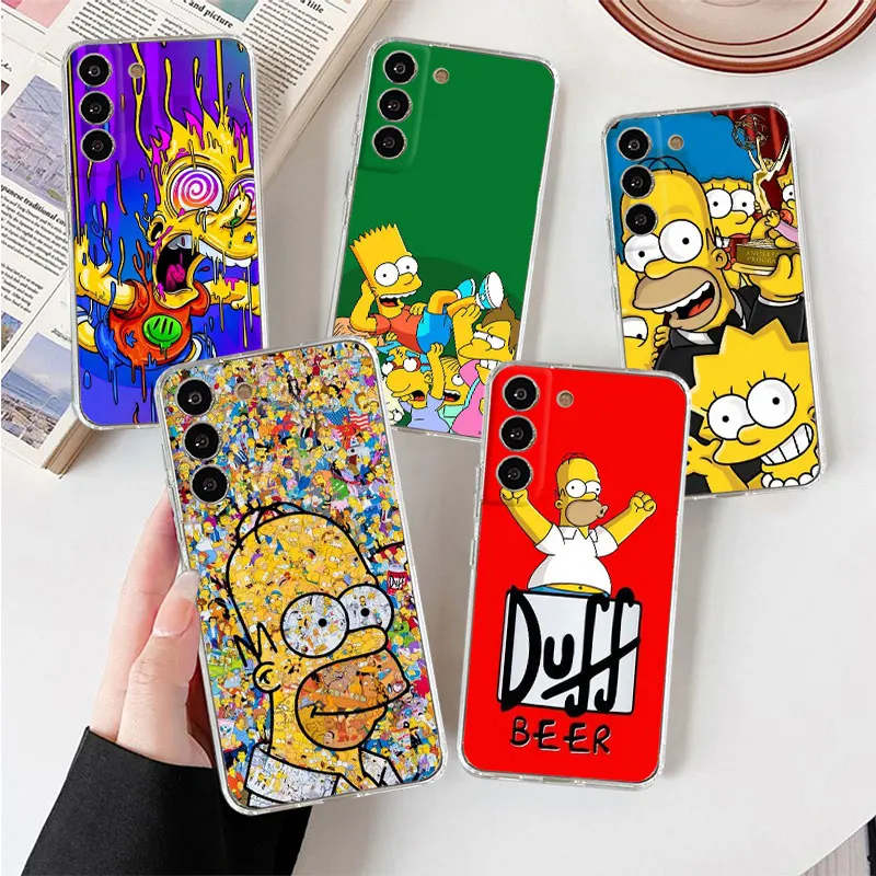Custodia Homer Jay Simpson Per Samsung Galaxy S23 S22 Ultra S20 Fe S21 S10 S9 Plus Nota 20 10 Lite Clear Soft Phone Coque
