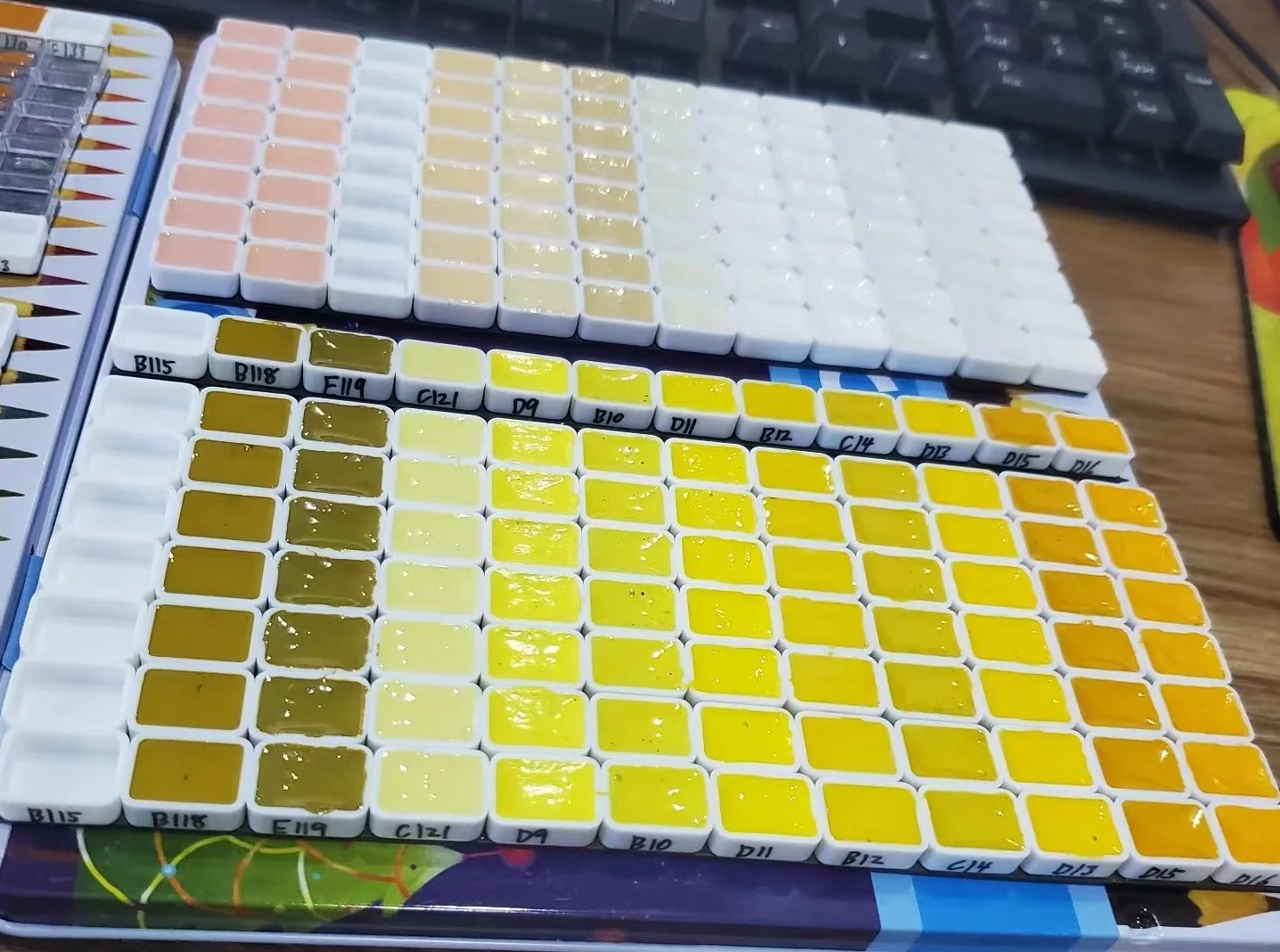 원 컬러 수제 올드 홀랜드 클래식 수채화 페인트 옵션 컬러 서브 포장, 1ml 아티스트 Acuarela 초보자 미술 용품