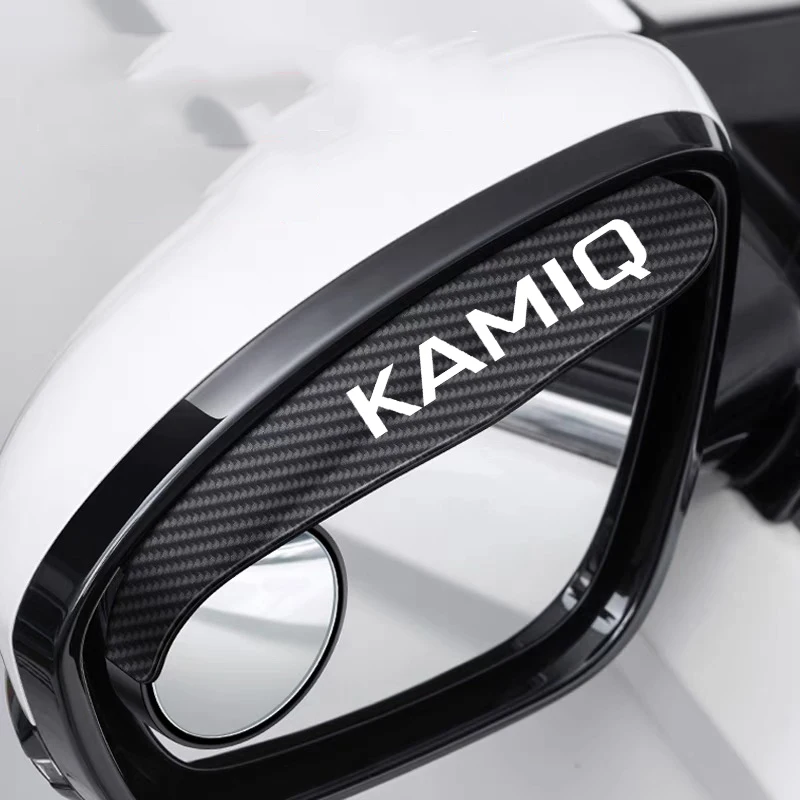 Car Rearview Mirror Eyebrow Rain Cover 2Pcs For Skoda Yeti KAMIQ FABIA CITIGO octavia KODIAQ KAROQ VRS