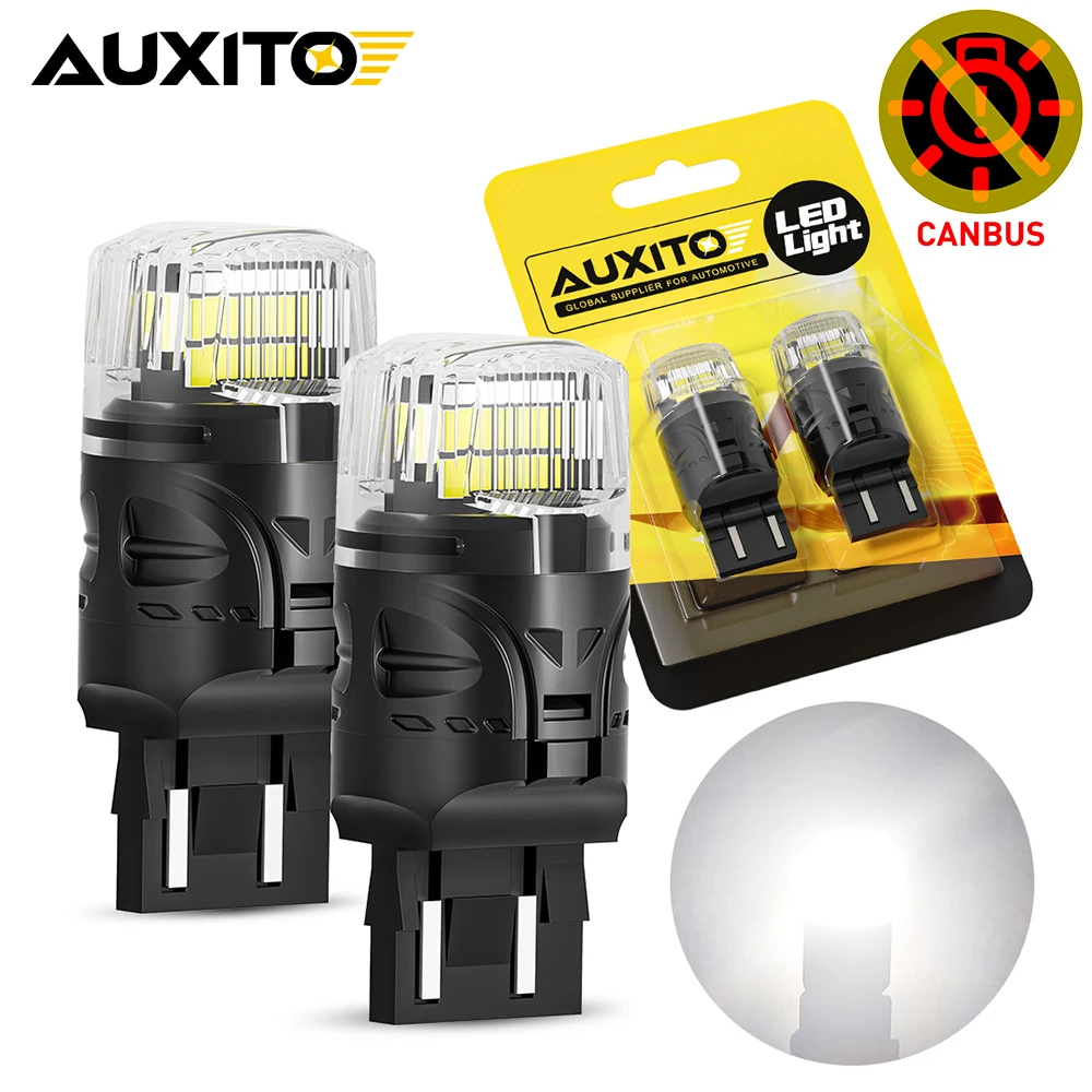 2 Uds AUXITO T20 7443 LED Blanco DRL Luc De Marcha Atrás De