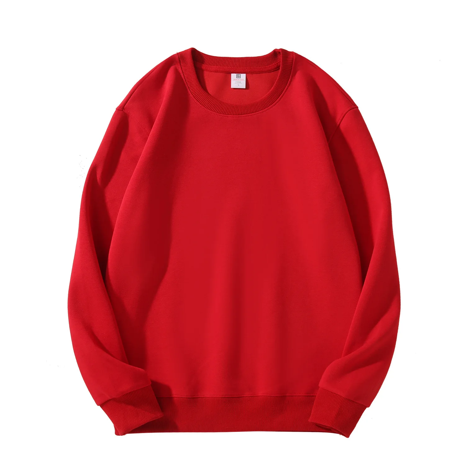 Leisure Sportswear Loose Fitting Round Neck Hoodies 300g Cotton Composite Milk Silk Long Sleeved Sweater Plus Size S-5XL