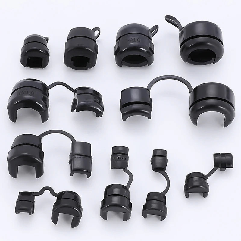 Nylon Power Cord Buckle Protection Wire Sleeve Chassis Wire Clip Fixed Buckle Plastic Card 2P-4 6N-4 4N-4 7N-2 8P-2 cable clip cable pipe clamp