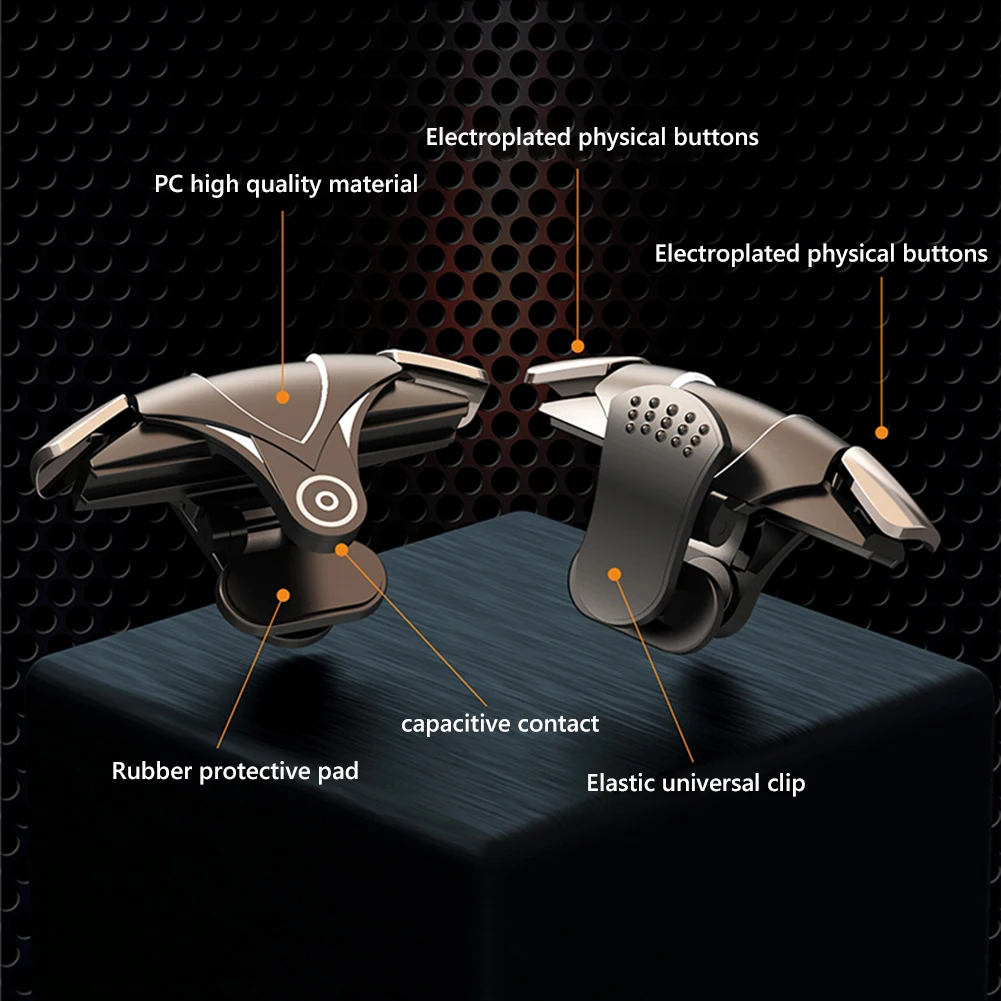 for PUBG Game Controller Gamepad 6 Fingers Mobile Phone Game Trigger Joystick Aim Shooting Trigger Button for Ios Android Phone