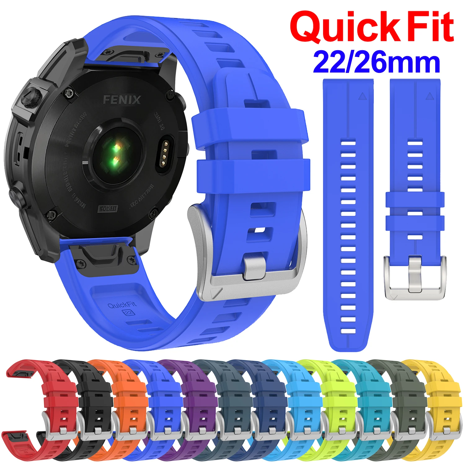 Premium QuickFit Watch Strap - Durable 22/26mm Adjustable Band