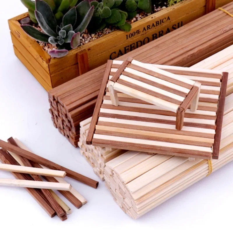 Round Square Nan bamboo Flat Bamboo Sticks Wooden Bar Craft