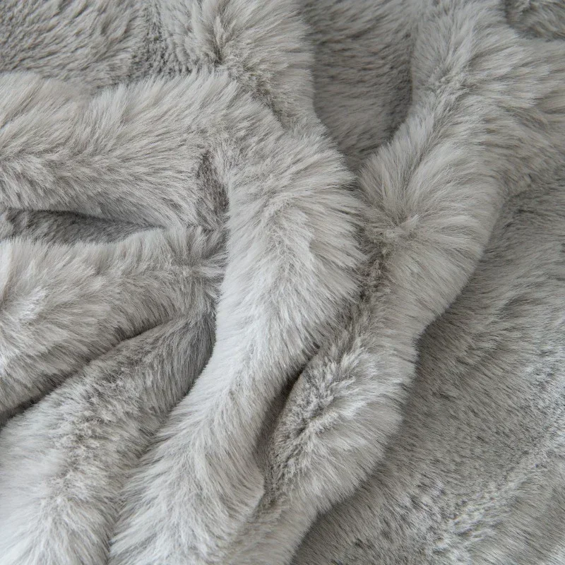 Luxury Faux Fur Sofa Covers for Living Room Warm Winter Super Soft Plush Couch Covers Bubble Shaped Thick Slipcover Sofa Towel 5