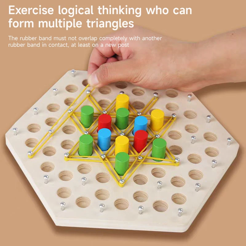 Children Wooden Chessboard Game Toys Family Interaction Exercise Kids Cognitive Ability Toys Logical Thinking Game Learning