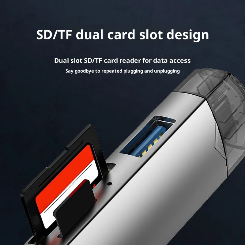 공장 전용 금형 USB3.0 다기능 카드 리더기 타입-C 안드로이드 휴대폰 컴퓨터 OTG 카메라 SD/TF/U 디스크
