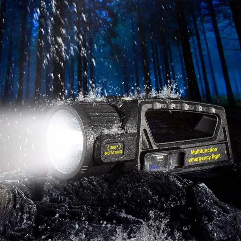 

Emergency Flashlight Long Shot Torch Lantern 4500mah Searchlight For Camping Flashlight Power Display Torch Powerful High Power