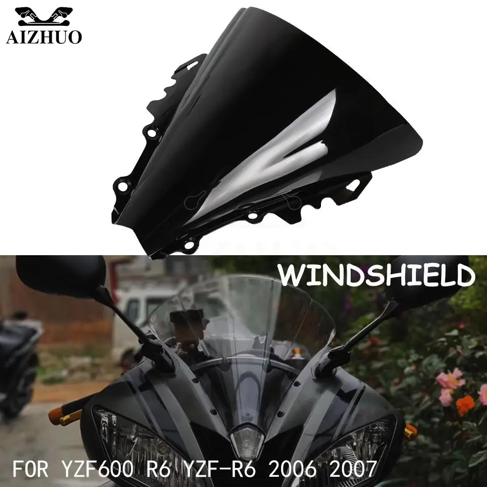 

For Yamaha YZF600 R6 YZF-R6 YZF 600 YZF-600 2006 2007 Motorcycle Windshield Spoiler Windscreen Air Wind Deflector