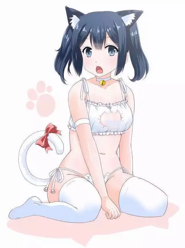 Japanese Anime Cat Cosplay Women Girls Sexy Lingerie Miku Ruffle Kawaii Bra Briefs Set Neko Maid Embroidery Ear Choker women lingerie women lingerie set women cosplay costume