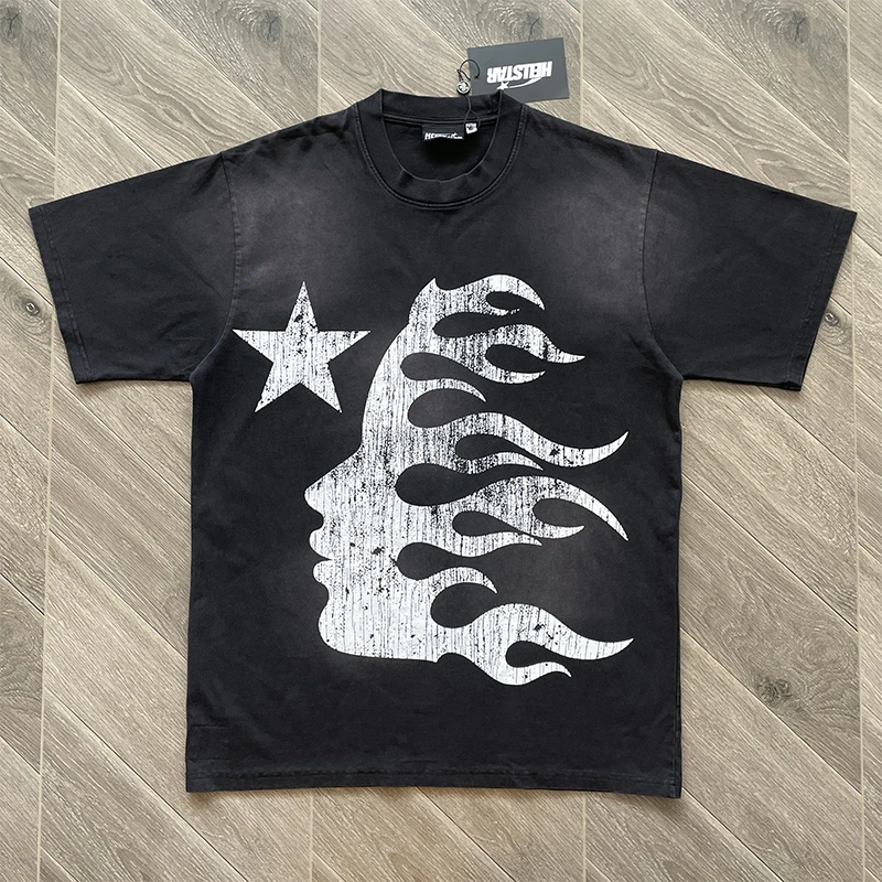 Europäische und amerikanische trendige Marken-T-Shirts mit personalisiertem Druck für Herren und Damen, lässige Kurzarm-T-Shirts