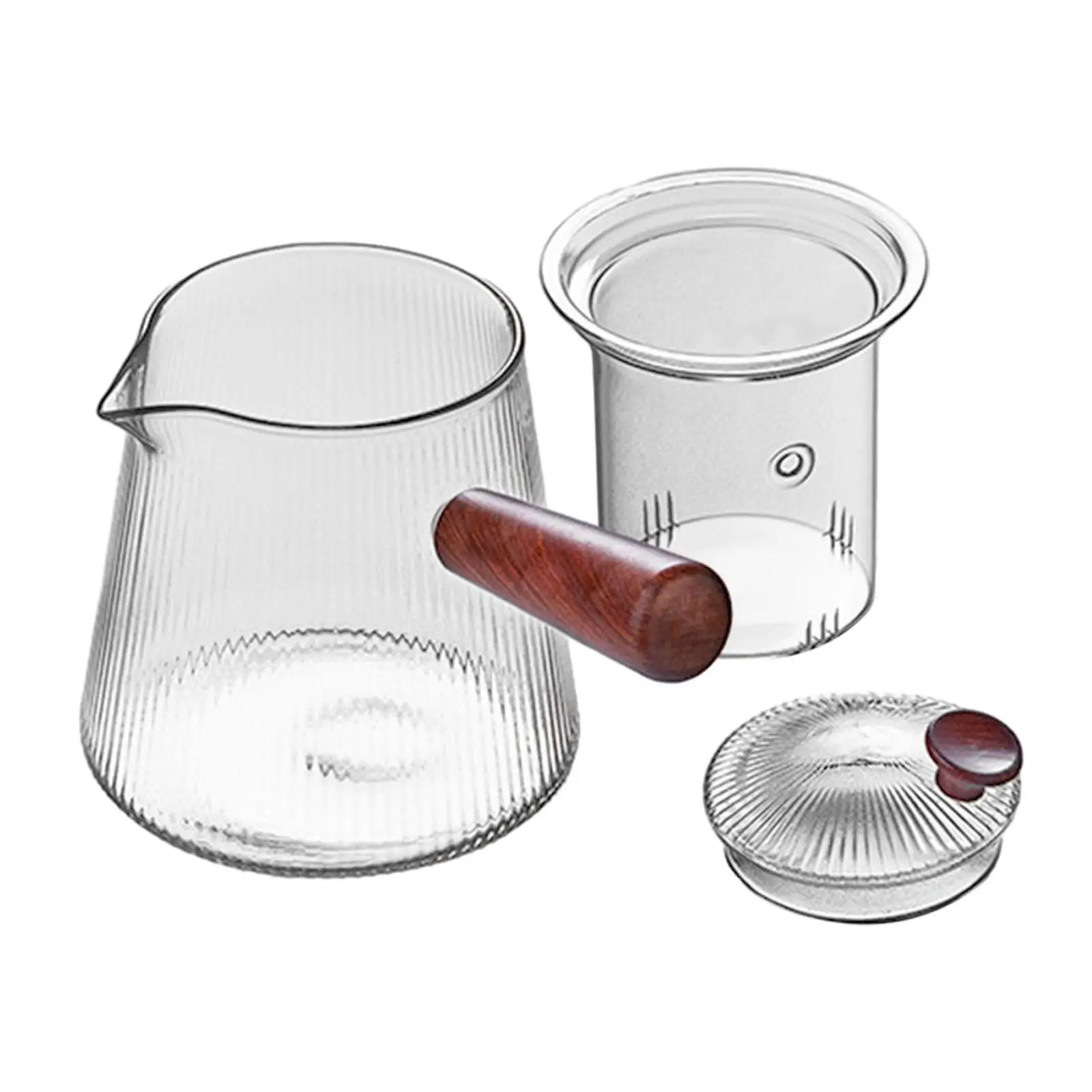 Elegant Glass Teapot Infuser Set - Modern Tea Brewer for Home And Outdoors Elegant Glass Teapot Infuser Set - Modern Tea Brewer for Home And Outdoors