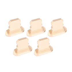 Premium Metal Anti - Dust Plugs for Lightning Ports - Set of 1 - 5 Pieces (5 X Gold)
