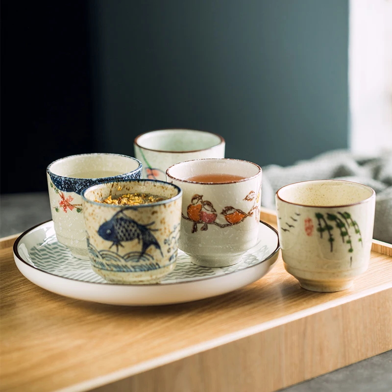 小皿　盃　トレー　筆洗　中国骨董　茶杯　鯉　水辺　銘 cp0012.jpg