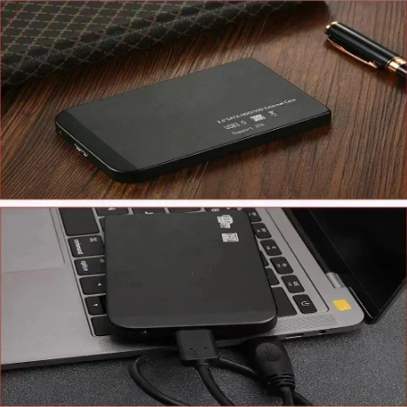 레노버 USB 3.0 엔클로저 모바일 128TB 고속 SSD 하드 드라이브 케이스 (SSD 외장 스토리지 HDD 박스, USB3.0 케이블 포함, ABS 소재)