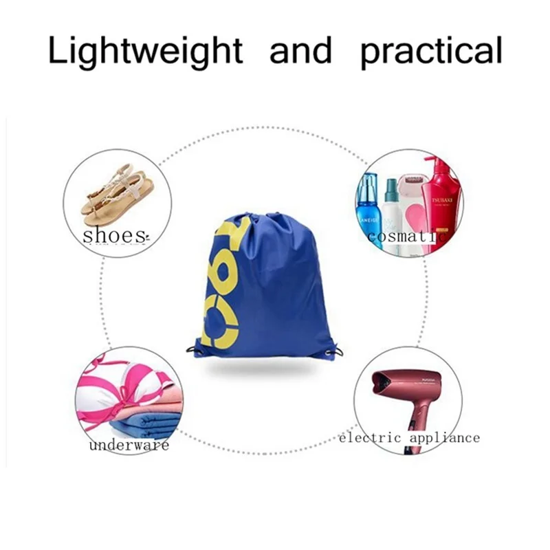 12 Colors Outdoor Double Layer Drawstring Gym Waterproof Backpacks Swimming Sports Beach Bag Travel Portable Fold Storage Bags