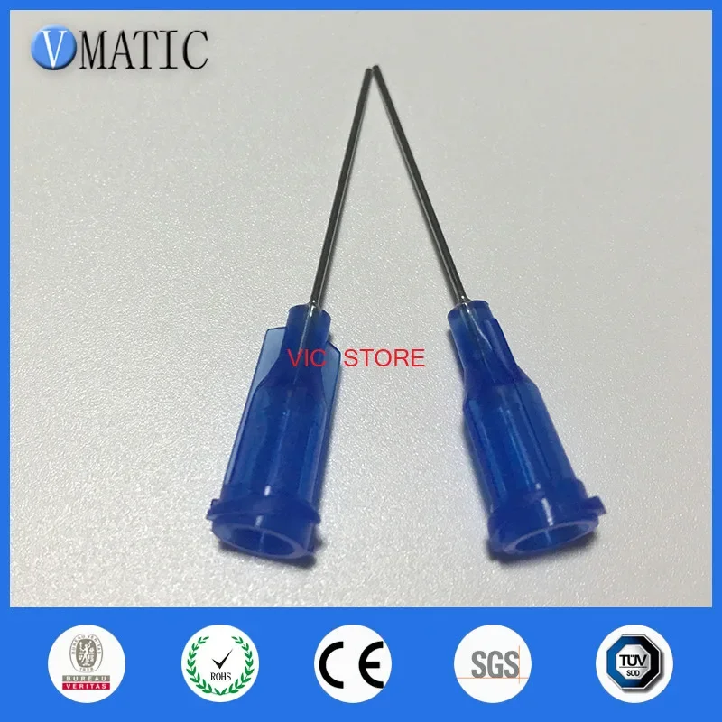 100Pcs 1'' Tube Length Dispensing Needles 22G Syringe Needle Tip 1 Inch