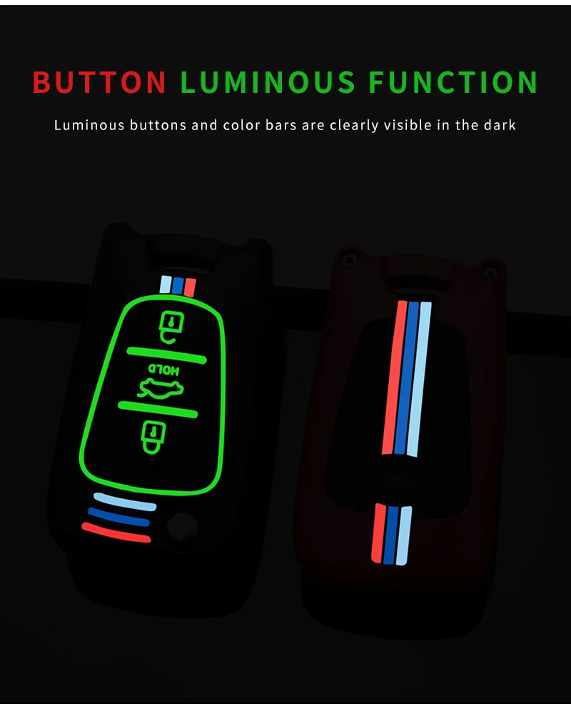 Lega Silicone 3 pulsanti Flip Cover telecomando portachiavi per Kia K2 K5 Pro Ceed HYUNDAI I20 I30 I40 copertura chiave auto SANTA - Se51aba5df07f4f0bb2e29124708fa1c6B