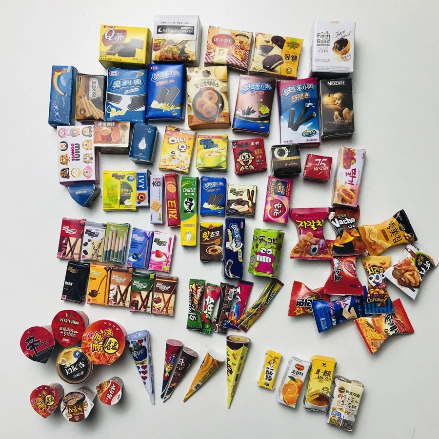 New  Cute Miniature Dollhouse Pretend Food Mini Drink 1/12 1/6 Scale Miniatural Food for Dollhouse Decor Kids Toys 4