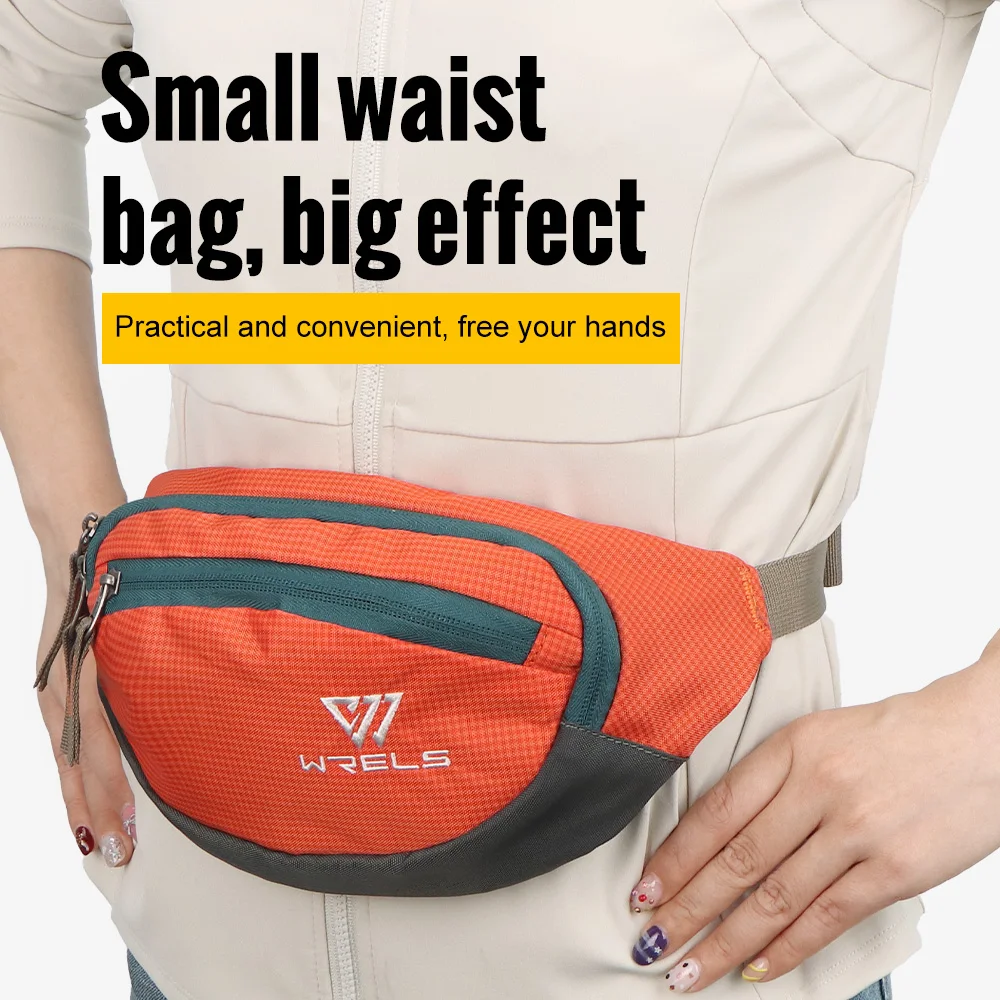 WRELS Running Waist Bag Waterproof Sports Waistpack Ultra Light Bounce Free Bumbag Breathable Fanny Pack Cycling Jogging Beltbag