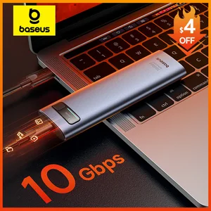 Baseus M2 SSD фонарь NVME SATA двойной протокол M.2 к USB Type C 3,2 Gen 2 Портативный SSD Sata Nvme корпус Внешний ПК