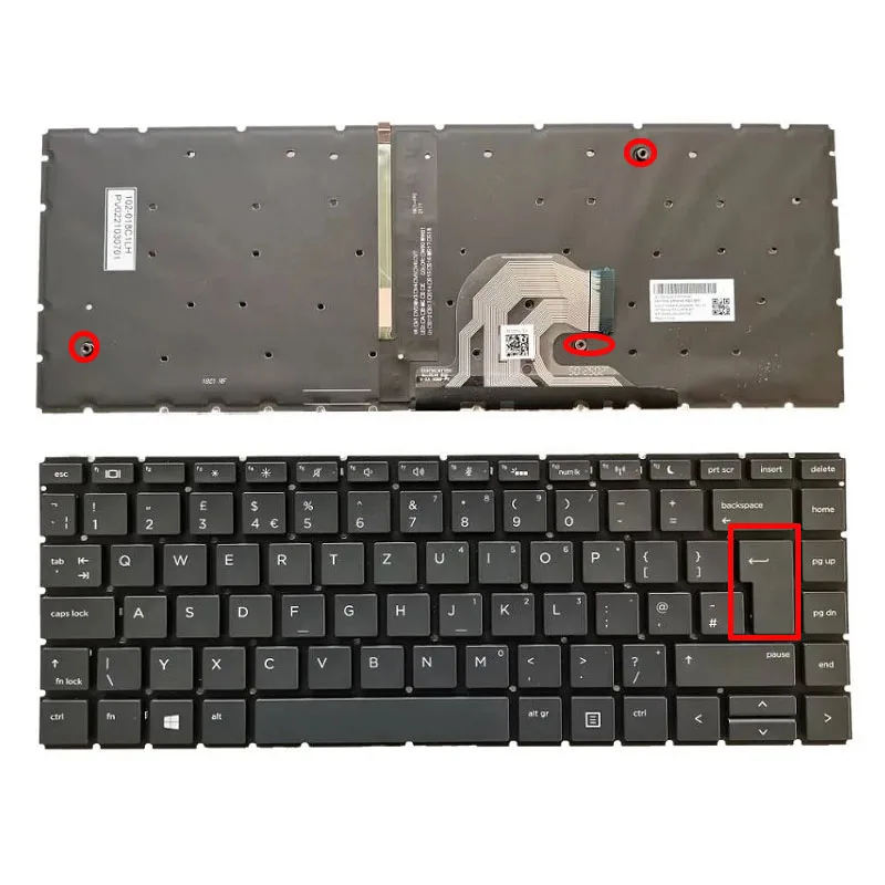 Tastiera Per Laptop Retroilluminata Nel Regno Unito Per Hp Probook 440 G6 445 G6 440 G7 445 G7