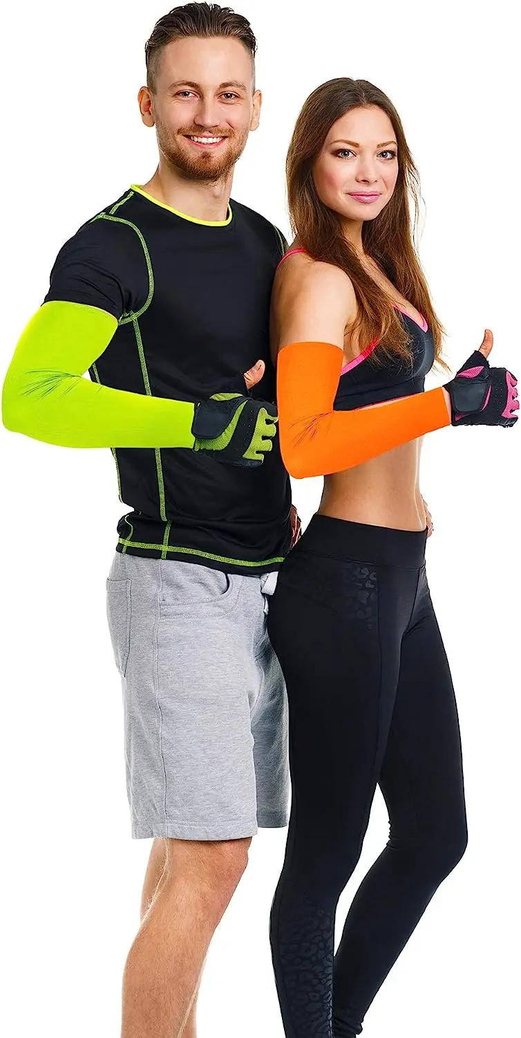 Unisex Cooling Arm Sleeves Cover Women Men Sports Running UV Sun Protection Outdoor Fishing Cycling Sleeves 2Pcs