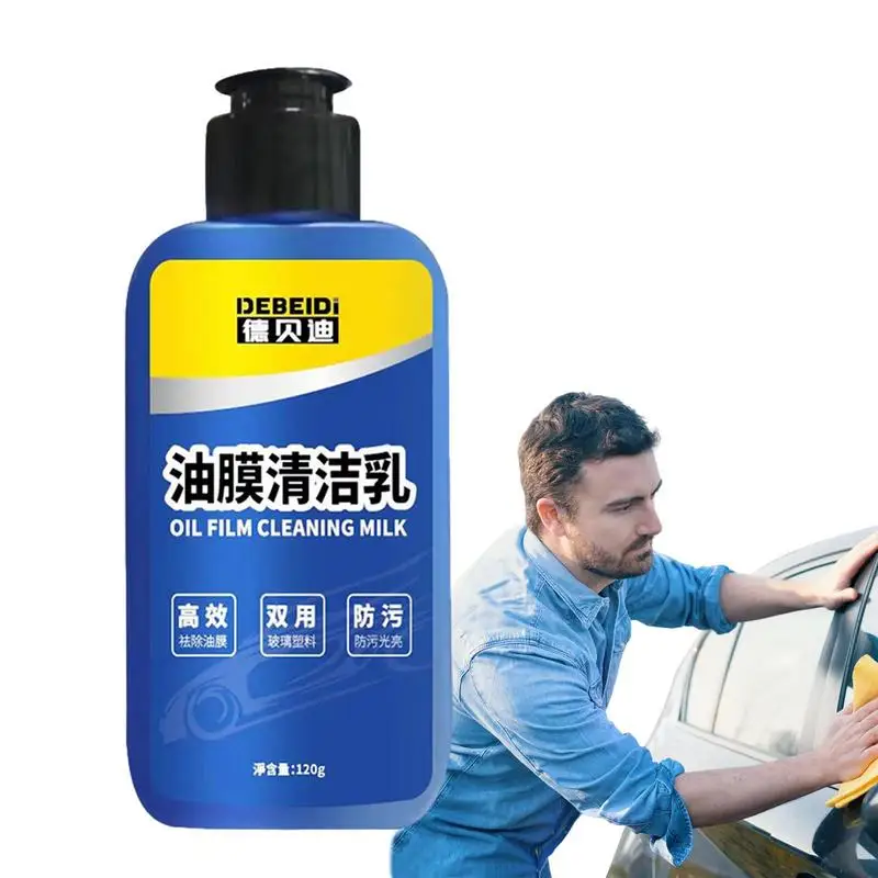 

Car Glass Oil Film Remover Glass Stripper Water Spot Remover Anti Fog Windshield Cleaner Eliminates Coatings On Shower Doors