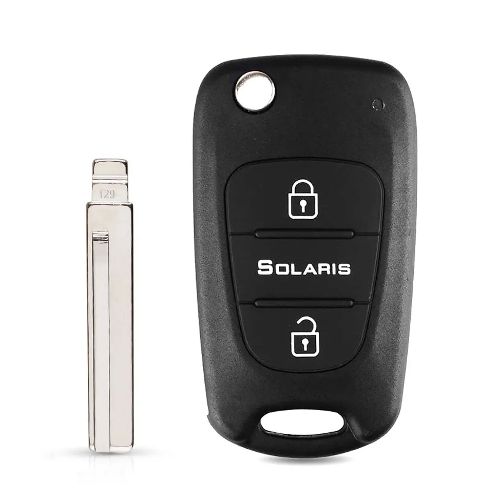 Key Case for Hyundai I20 I30 IX35 I35 Accent Kia Picanto Sportage K5 Remote 3 Buttons Flip Folding No Chip