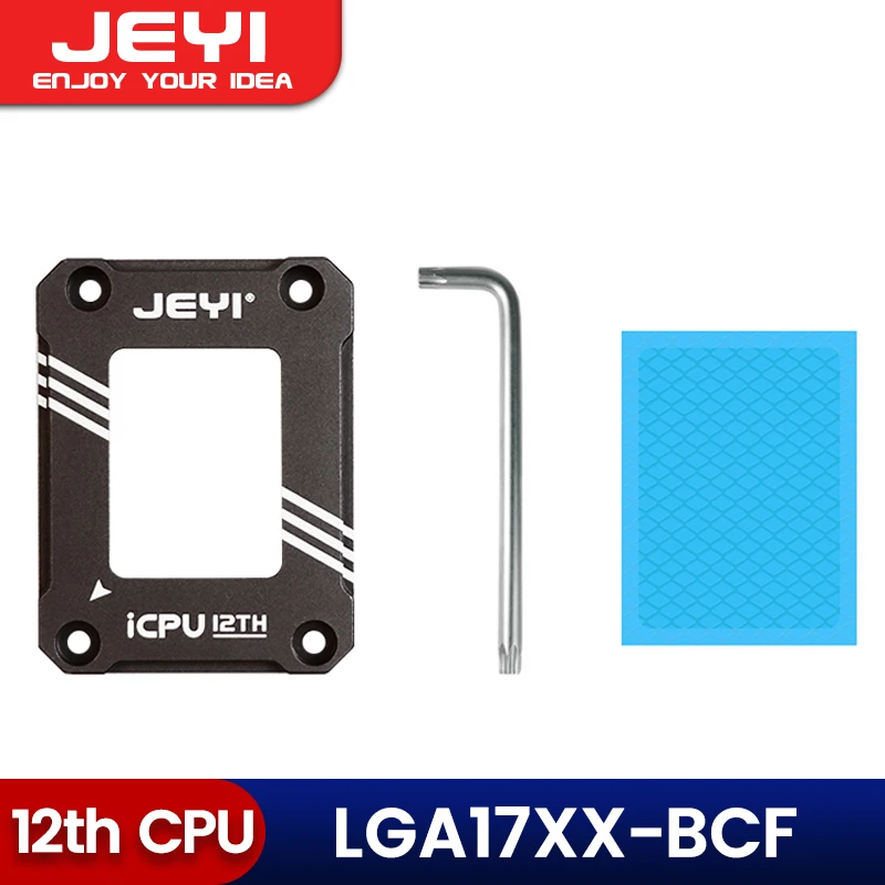 JEYI LGA17XX-BCF Intel 12th Gen CPU Bending Correction Frame CPU Aluminum Fixed Backplane CPU Cooler on Intels LGA1700 Platform