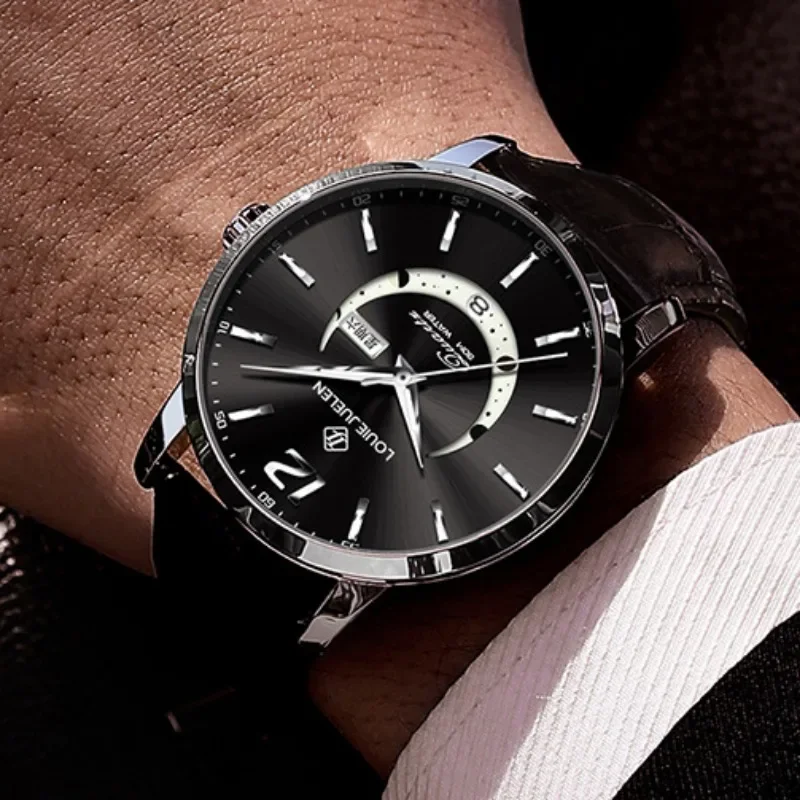 Fashion Men Watch Minimalist Dial Calendar Calendar Night Light Waterproof Men Watch Casual Business Male Quartz Wristwatches