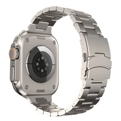 Luxury Titanium Color Stainless Steel Strap for Apple Watch - Premium Metal Band Bracelet (Titanium Color)